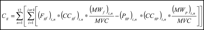 Subpart X: Equation X-1